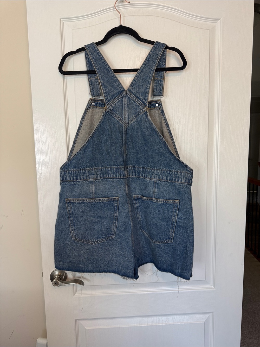 Universal Thread Denim Shortalls Distressed Large - Picture 6 of 13